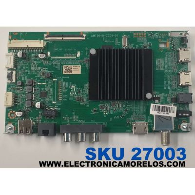 MAIN ORIGINAL PARA TV ONN 4K UHD HDR ROKU TV / NUMERO DE PARTE 515CT9640M10 / AMT9640-ZC01-01 / 20240719 / 2130006286 / M24148-MT / PANEL JR745R3HA4K / DISPLAY JR745R3HA4K / BN96-51821A / MODELO 100044717 75"