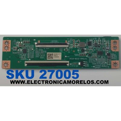 T-CON PARA TV ONN ORIGINAL / NUMERO DE PARTE 513C75A0M22 / TV75A0-ZC26-01(A) / 303C75A0231 / M22/0901-01715 / 20240717 / 2130006285 / DISPLAY JR745R3HA4K / BN96-51821A / MODELO 100044717 75"