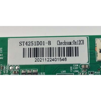 T-CON PARA TV WESTINGHOUSE ORIGINAL / NUMERO DE PARTE ST4251D01-B / 2021122401546 / DISPLAY PT430GT01-1 VER.1.0 / MODELO WR43UT4212 - Imagen 2