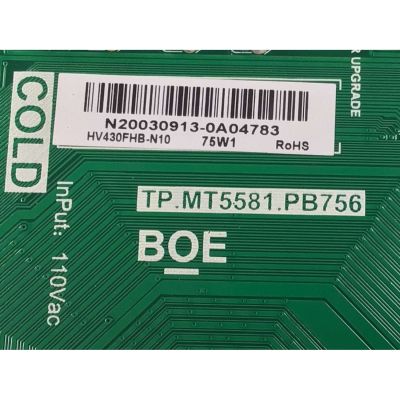 MAIN FUENTE COMBO PARA TV VIZIO ORIGINAL FHD / NUMERO DE PARTE 60103-00644 / TP.MT5581.PB756 / 4300052103 / HV430FHB-N10 / N20030913 / 2C641F57322C / DISPLAY HV430FHB-N42 / MODELO D43FX-F4 - Imagen 4