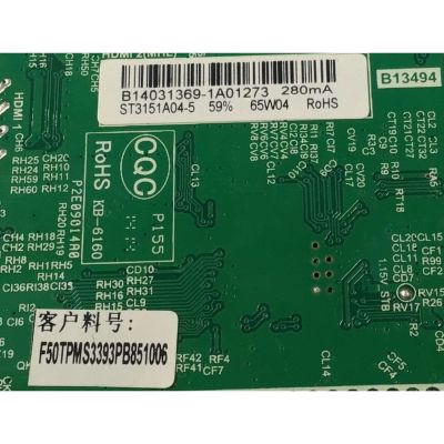 MAIN FUENTE COMBO PARA TV SEIKI ORIGINAL / NUMERO DE PARTE B14031369 / TP.MS3393.PB851 / ST3151A04-5 / F50TPMS3393PB851006 / B14031369-1A01273 / MODELO SE32HY10 - Imagen 2