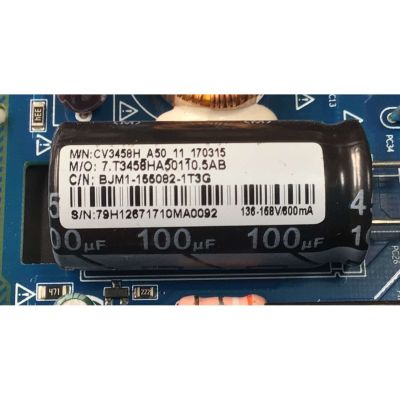 MAIN FUENTE COMBO PARA TV NAXA ORIGINAL / NUMERO DE PARTE BJM1-155082-1T3G / CV3458H-A50 / 79H1267 / 8000160 / 7.T3458HA5011.05AB / 11_170315 / PANEL A55HD5D07-1 / DISPLAY ST5461D07-1 VER.2.1 / MODELO NT-5502K - Imagen 4