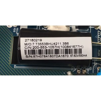 MAIN FUENTE COMBO POLAROID ORIGINAL / NUMERO DE PARTE 200-553-1057H / CV3553BH-U42 / 34021772 / 100841677H / 27180219 / 7.T3553BHU4211.3B6 / PANEL V400HJ6-PE1 / DISPLAY V400HJ6-PE1 REV. CA / MODELO 40GSR3000FB - Imagen 3