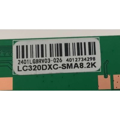 T-CON PARA TV ONN ORIGINAL / NUMERO DE PARTE LC320DXC-SMA8.2K / LC16114K1A / LC320DXC / 2401LGBRV03-026 / 4012734298 / PANEL K320WDD1B / DISPLAY LC320DXC (SM)(A8) / MODELO 100012589 32" - Imagen 2