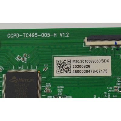 T-CON PARA TV JVC ORIGINAL / NUMERO DE PARTE 513C4951M20 / CCPD-TC495-005-H V1.2 / M20/2010069050/SDX / 20200826 / 4600038478-07175 / DISPLAY CC500PV7D VER.02 / MODELO LT-50MAW595  - Imagen 2