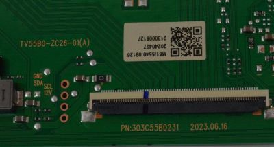 T-CON ORIGINAL PARA TV ONN / NUMERO DE PARTE 513C55B0M61 / TV55B0-ZC26-01 / TV55B0-ZC26-01(A) / 303C55B0231 / 2023.06.16 / 20230616 / M61/5540-09126 / 20240427 / 2130006127 / DISPLAY ST5461D18-2 VER.2.1 / MODELO 100012586 55" - Imagen 3