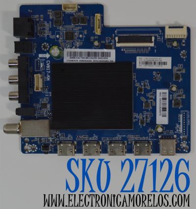 MAIN PARA TV ONN ORIGINAL 4K UHD HDR ROKU TV / NUMERO DE PARTE 317GAAMBJ54CTW / CV817-KH / 7.T817KH220000.0F0 / T22170-TX / 0405DD / PANEL TPT650WR-R3HA.P / DISPLAY JR645R3HA3L / MODELO 100012587 65"