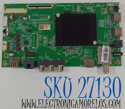 MAIN ORIGINAL PARA TV ONN 4K UHD HDR ROKU TV / NUMERO DE PARTE 515CT9640M05 / AMT9640-ZC01-01 / M05/4841-03944 / 20240323 / 2010132888 / M24003-MT / DISPLAY ST6451D04-9 V2.1 / MODELO 100012587 65"