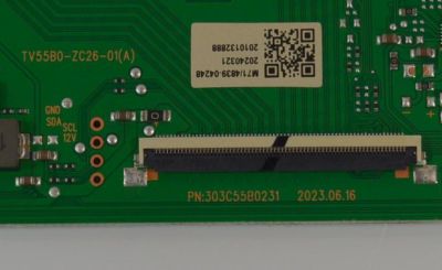 T-CON ORIGINAL PARA TV ONN / NUMERO DE PARTE 513C55B0M71 / TV55B0-ZC26-01(A) / 303C55B0231 / M71/4839-04248 / 20240321 / 2010132888 / DISPLAY ST6451D04-9 V2.1 / MODELO 100012587 65" - Imagen 3