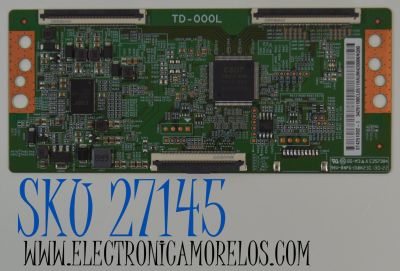 T-CON ORIGINAL NUEVA PARA TV PHILIPS / NUMERO DE PARTE 34291100CL0511 / TD-000L / 34.29110.0CL / ST4251D02-1 / E257384 / 34291100CL0511HA / PANEL LVU430CSDX A0011 / DISPLAY V / MODELO 43PFL5756 / 43PFL5756/F7 A