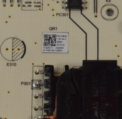 FUENTE DE PODER ORIGINAL NUEVA PARA TV PANASONIC / NUMERO DE PARTE 81-PWE160-C280001 / PW.A280W1.781 / PW.A280W1.781-M-01 / PW.A280W1 781-M-01 / P24050171 / E173873 / MODELO TX-55MXX979 - Imagen 2