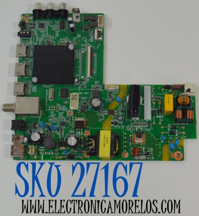 MAIN FUENTE COMBO ORIGINAL PARA TV ONN ROKU HD / NUMERO DE PARTE  515C9011M07 / MT9011-ZC01-01 / M07/7474-01494 / 2130005349 / M22058-MT / PANEL V320BJ8-Q01 / DISPLAY V320BJ8-Q01 REV.C1 / MODELO 10012589 32"
