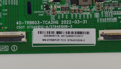 T-CON ORIGINAL NUEVA PARA TV TCL / NUMERO DE PARTE M8-0TRBP2P-TC5 / 40-TRB603-TCA2HG / ST6451D06-3 / IDE980877A / ST5461D12-6 / ST6461D06-3 / CS0T ST5461D12-6/ST6461D06-3 / 40732669TC0017 / MODELO 75Q650F - Imagen 2