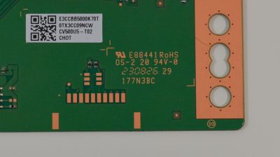 T-CON ORIGINAL NUEVA PARA TV YANDEX TV / NUMERO DE PARTE E3CCBB5000K70T / CV500U5-T02 / E88441 / 177N3BC / 0TX3CC09NCW / CHOT / DISPLAY CV500U5-T02 REV:01 / MODELO YNDX-00075 - Imagen 2