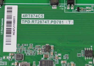 MAIN FUENTE COMBO ORIGINAL PARA TV SMART TV LG  / NUMERO DE PARTE 02-4RT874C65-C18T / 02-4RT874C65-C18T / 4RT874C5 / TPD.RT2874T.PD781(T) / DLU8015533 / H24070099 / MODELO 65 PULGADAS - Imagen 2