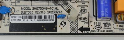 FUENTE DE PODER ORIGINAL PARA TV PHILIPS / NUMERO DE PARTE 81-PBE121-H175002 / SHG7504B-101HL / DLBT063 / SHG7504B17-101HLA / CQC14134113193 / DLBT063 REV:0.6 / E317642 / 20230213 / MODELO 65PUL6653 / 65PUL6653/F8 - Imagen 2