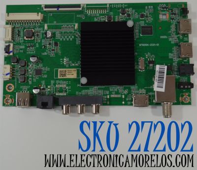 MAIN ORIGINAL PARA TV ONN ROKU 4K UHD HDR / NUMERO DE PARTE  515C90104M04 / MT90104-ZC01-01 / M04/8321-04426 / 20230217 / 2010113495 / DISPLAY JR645R3HA7L / MODELO 100012587 65"