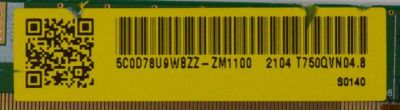 MAIN ORIGINAL PARA TV VIZIO 4K UHD HDR SMARTCAST / NUMERO DE PARTE XKCB02K049 / 715GA755-M01-B00-005YV / (X)XKCB02K049020X / KSA750004 / E342828 / PANEL T750QVF04.5 / DISPLAY T750QVN04.8 / MODELO P75Q9-H1 / P75Q9-H1 LTYAZPOX - Imagen 2