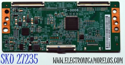 T-CON ORIGINAL PARA TV ELEMENT / JVC / NUMERO DE PARTE 34291100C50211 / TD-0006 / ST5461D12-5 / 34.29110.0C5 / 34.29110.0C / E257384 / DISPLAY ST5461D12-4 VER.2.2 / BOARD ST5461D12-5-XL-1 / ST5461D12-5-XR-1 / MODELOS E4AA55R / LT-55MAW804 / LT-55MAW595