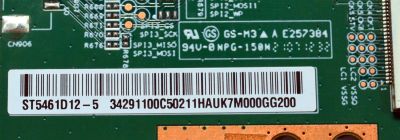 T-CON ORIGINAL PARA TV ELEMENT / JVC / NUMERO DE PARTE 34291100C50211 / TD-0006 / ST5461D12-5 / 34.29110.0C5 / 34.29110.0C / E257384 / DISPLAY ST5461D12-4 VER.2.2 / BOARD ST5461D12-5-XL-1 / ST5461D12-5-XR-1 / MODELOS E4AA55R / LT-55MAW804 / LT-55MAW595 - Imagen 2