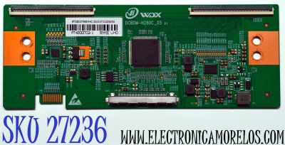 T-CON ORIGINAL PARA TV HKPRO / NUMERO DE PARTE PT430GT02-1 / DCBDM-H280C_05 / 8T03D27 / 8T03D27592HKC / PANEL PT430GT02-1 / DISPLAY PT430GT02-1 VER.1.0 / MODELO 43EVLS4