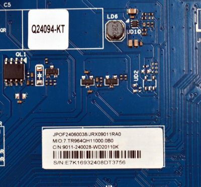 MAIN ORIGINAL PARA TV ONN ROKU 4K UHD HDR / NUMERO DE PARTE 9011-240028-WD20110K / CVR964_QH / Q24094-KT / 7.TR964QH11000.0B0 / JPOF24060038 / JRX09011RA0 / 2481944006 / PANEL K500WDGF / DISPLAY ST4951D01-1 / MODELO 100012585 50" - Imagen 2