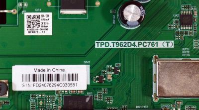 MAIN FUENTE COMBO ORIGINAL PARA TV ELEMENT XUMO TV 4K UHD HDR / NUMERO DE PARTE 9011-240038-WC2010GK / TPD.T962D4.PC761 (T) / 9011-240038-WC2010GK-CV /TE9011ARA0-24603M07291 /M24050254 / Q24076-KT / PANEL K430WDJ1 / DISPLAY HV430QUB-F70 / MODELO E550AE43C - Imagen 4