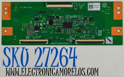 T-CON ORIGINAL PARA TV PHILIPS / NUMERO DE PARTE AH7UZ041 / BAH7UZG0204 1 / V000005863 / K082A-166A / DISPLAY V500DJ7-QE1 REV.D2 / MODELO 50PUL7552/F7 / 50PUL7552/F7 A