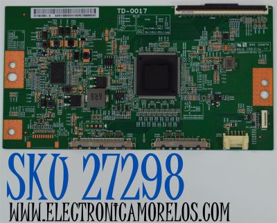 T-CON ORIGINAL PARA TV SONY BRAVIA / NUMERO DE PARTE 34291100DW24 / TD-0017 / ST7461D04-6 / 34291100DW2411 / PANEL YDDM075DGS11 / DISPLAY ST7461D04-6 V2.1 / BOARD ST7461D04-6-XL-2 / ST7461D04-6-XR-2 / ST7461D04-6-XM-1 / MODELO XR-75X90CL / XR75X90CL