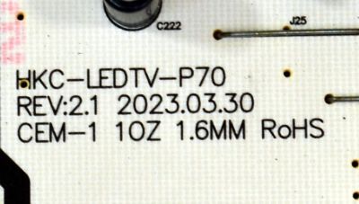 FUENTE DE PODER ORIGINAL PARA TV TCL / NUMERO DE PARTE 260132008810 / HKC-LEDTV-P70 / 1030-4000704 / 23050-001060 / HKL-700201 / PANEL HK700WLEDM-CV01H / DISPLAY CV700U2-L02 REV:01 / BOARD CV700U2-L02-XRL-2 / CV700U2-L02-XRR-1 / MODELO 70S470G - Imagen 3