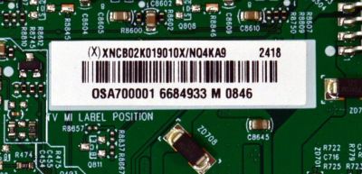 MAIN ORIGINAL PARA TV VIZIO 4K UHD HDR / NUMERO DE PARTE XNCB02K019 / 715GE400-M0B-B00-004I / (X)XNCB02K019010X / NQ4KA9 / OSA700001 / 6684933 / PANEL TPT700WR-U2T01.D / DISPLAY CV700U2-T01 REV:04 / BOARD CV700U2-T01-XRL-4 / MODELO V4K70M-0801 LTYHV4GA - Imagen 4