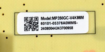 FUENTE DE PODER ORIGINAL PARA TV VIZIO / NUMERO DE PARTE 60101-05376 / MP350GC-V75Q6 / MP350GC-V4K86M / 60101-05376A0MMS / 24080044243700958 / PANEL BOEI860WQ1 / DISPLAY HF860QUB-F20 / MODELO V4K86C-0804 / V4K86C-0804 LBV1U3HA - Imagen 2