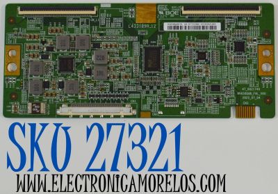 T-CON ORIGINAL PARA TV SONY / NUMERO DE PARTE 44-9772190 / 47_6021749 / 44-9772190O / HV650QUB_F9L_V00 / L433189A_12 / HV650QUBF9L / PANEL BOEI650WQ1 / DISPLAY HV650QUB-F9L / MODELO KD-65X77CL / KR-65X90CL
