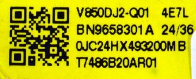 MAIN ORIGINAL PARA TV SAMSUNG 4K UHD HDR / NUMERO DE PARTE BN96-58680X / BN41-03231A / BN41-03231 / KAN_SU2E_DU7000 / BN9658680X / PANEL CY-BD085HGNV2H / DISPLAY V850DJ2-Q01 / BN96-58301A / MODELO UN85DU7200BXZA DB03 / UN85DU7200DXZA DB03 - Imagen 2