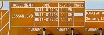 FUENTE DE PODER ORIGINAL PARA TV SAMSUNG / NUMERO DE PARTE BN44-01270B / L85S6N_DVD / BN4401270B / PANEL CY-BD085HGNV2H / DISPLAY V850DJ2-Q01 / BN96-58301A / MODELO UN85DU7200BXZA / UN85DU7200BXZA DB03 / UN85DU7200DXZA - Imagen 2