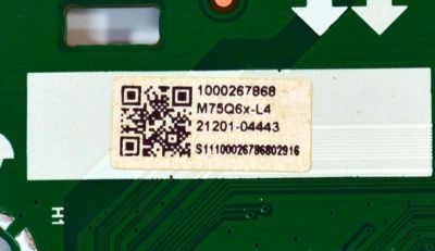 MAIN ORIGINAL PARA TV VIZIO 4K UHD HDR SMARTCAST / NUMERO DE PARTE 21201-04443 / TD.MT5691.U757 (T) / 1000267868 / S11100026786802916 / PANEL BOEI750WQ1 / DISPLAY HV750QUB-F92 / MODELO M75Q6X-L4 / M75Q6X-L4 LBSFV9GA - Imagen 3