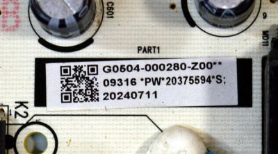 FUENTE DE PODER ORIGINAL PARA TV TCL / NUMERO DE PARTE G0504-000280 / 40-L12KW1-PWB1KG / 11601-500154 / G0504-000280-Z00 / 20375594 / 20240711 / PANEL LVU430NDAL / DISPLAY T430QVN03.G / MODELO 43S470G / 43S451 - Imagen 2
