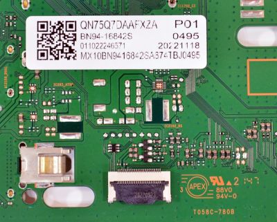 MAIN ORIGINAL PARA TV SAMSUNG / NUMERO DE PARTE BN94-16842S / DFVC2147 / BN41-02855A-000 / BN97-18193A / T058C-780B / BN9416842S / PANEL CY-QA075FGHV7H / DISPLAY ST7461D02-M VER.2.1 / BOARD ST7461D02-6-XL-1 / ST7461D02-6-XM-1 / MODELO QN75Q7DAAFXZA - Imagen 2
