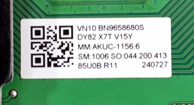 MAIN ORIGINAL PARA TV SAMSUNG 4K UHD HDR / NUMERO DE PARTE BN96-58680S / BN41-03231A / BN9658680S / BN96-58587A / BN96-58297A / PANEL CY-BD085HGAV2H / DISPLAY T850QVN04.1 / BOARD 85T14-S19-XL / 85T14-S0P-XC / 85T14-S18-XR / MODELO UN85DU7200DXZA XC02 - Imagen 2