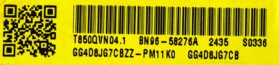 MAIN ORIGINAL PARA TV SAMSUNG 4K UHD HDR / NUMERO DE PARTE BN96-58680S / BN41-03231A / BN9658680S / BN96-58587A / BN96-58297A / PANEL CY-BD085HGAV2H / DISPLAY T850QVN04.1 / BOARD 85T14-S19-XL / 85T14-S0P-XC / 85T14-S18-XR / MODELO UN85DU7200DXZA XC02 - Imagen 5