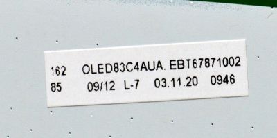 MAIN ORIGINAL PARA TV LG / NUMERO DE PARTE EBT67871002 / EAX70015407 / EAX70015407(1.0) / 67871002 / TU6700 / TU6701 / TU6702 / TU6703 / TU6704 / TU6705 / TU6707 / TU6708 / TU6709 / PANEL LE830AQU (ES)(B2) / MODELO OLED83C4AUA / OLED83C4AUA.BUSYLJR - Imagen 2