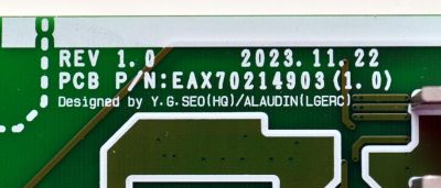 FUENTE DE PODER ORIGINAL PARA TV LG / NUMERO DE PARTE 41959801 / EAX70214903 / EAX70214903(1.0) / LGPS86C4-240P / 4HPRSLOK-0001 / 83C4MP / PANEL LE830AQU (ES)(B2) / MODELO OLED83C4AUA / OLED83B4AUA - Imagen 5