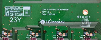 LED DRIVER ORIGINAL PARA TV LG / NUMERO DE PARTE EBR39174702 / 3PCR03189B / EPLH28CE1A / JAC04-0290A-P1 / 86QNED90 / PANEL NC860QQD-VBMH5 / DISPLAY HF860QUB-E2D / MODELO 86QNED90TAA / 86QNED90TAA.BUSFLJR - Imagen 3