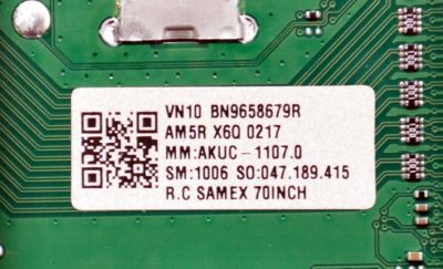 MAIN ORIGINAL PARA TV SAMSUNG 4K UHD HDR SMART TV / NUMERO DE PARTE BN96-58679R / BN41-03231A / BN41-03231 / KANT_SU2E_DU7000 / BN9658679R / PANEL CY-BD070HGSV2H / DISPLAY JE695R3HE1K / BN96-54406A / MODELO UN70DU7000 / UN70DU7200DXZA UB02 - Imagen 2