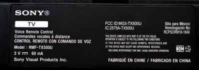 CONTROL REMOTO ORIGINAL PARA SMART TV SONY / CON COMANDO DE VOZ / NUMERO DE PARTE RMF-TX500U / MG3-TX500U / 2575A-TX500U / RCPSORM18-1849 / Q20D0008503B / P18169-C01 / MODELO XBR55A9G / XBR65A9G / XBR75X950G / X955G / X977A9G / XBR85X850G / XBR-98Z9G - Imagen 3