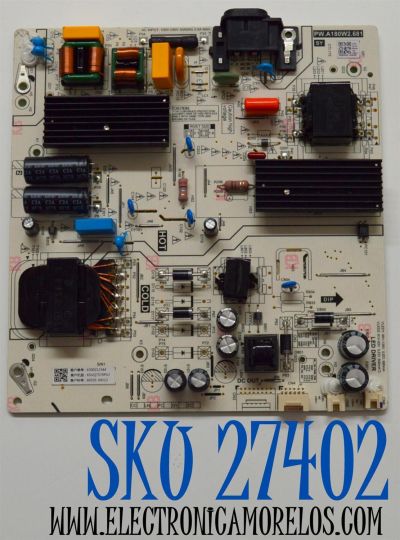 FUENTE DE PODER ORIGINAL PARA TV LG / NUMERO DE PARTE  60101-04512 / PW.A180W2.681 / 4300212344 / M23020228 / PANEL BOEI650WQ1QF7D / DISPLAY HV650QUB-F7D / BOARD HV650QUB_N9E_L2_S4 / 47_6002895 / HV650QUB_N9E_L1_S3 / 47_6002894 / MODELO 65UQ7570PUJ.CWMFBH