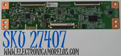 T-CON ORIGINAL PARA TV SHARP / NUMERO DE PARTE K0006HVZF / 167003945A / BG0004200 / ZAZZ / PHH2A R008J / PANEL K650WDF / DISPLAY JR645R3HA3L / MODELO 4P-B65EJ2U