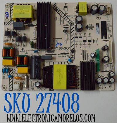 FUENTE DE PODER ORIGINAL PARA TV SHARP / NUMERO DE PARTE 9012-112160-16802014-S / K-P168-SO1 / P0Q22090572-00802 / PANEL K650WDF / DISPLAY JR645R3HA3L / MODELO 4P-B65EJ2U