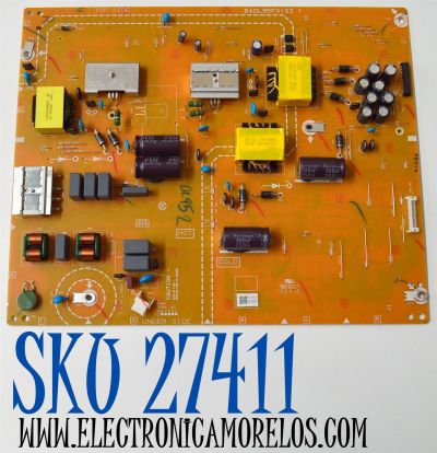 FUENTE DE PODER ORIGINAL PARA TV PHILIPS / NUMERO DE PARTE ADL95MPW / BADL95F01 02 1 / ADL95MPWT / P000004131 / PANEL BOEI750WQ1-F9B / DISPLAY HV750QUB-F9B / BOARD HV750QUB_F9A_XPCB_R_V01 / HV750QUB_F9A_XPCB_L_V01 / MODELO 75PUL7552/F7