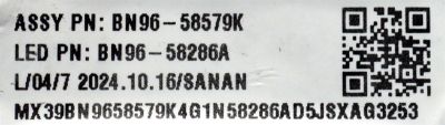 MAIN ORIGINAL PARA TV SAMSUNG 4K UHD HDR / NUMERO DE PARTE BN96-58722R / BN41-03231A / BN41-03231 / KANT_SU2E_DU7000 / BN9658722R / BN96-58579K / BN96-58286A / PANEL CY-BD055HGXVDH / DISPLAY LC550EQC (SS)(A4) / MODELO UN55DU7200BXZA / UN55DU7200BXZA SF14 - Imagen 5